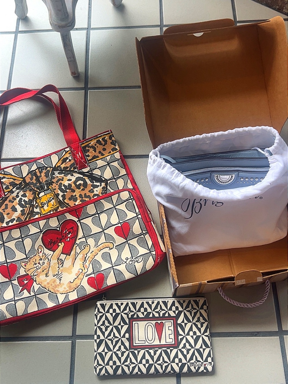 Brighton Cloud Blue Jordyn Crossbody with 2 free Brighton Bags.